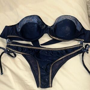 Elegant Navy Women's Bikini Set